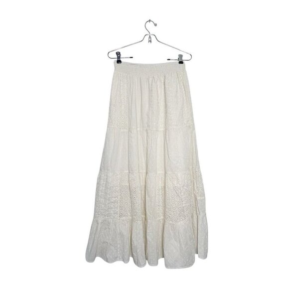 Love Stitch Molly Boho Embroidered Maxi Skirt in Natural - Sz S - NWT - Picture 4 of 11